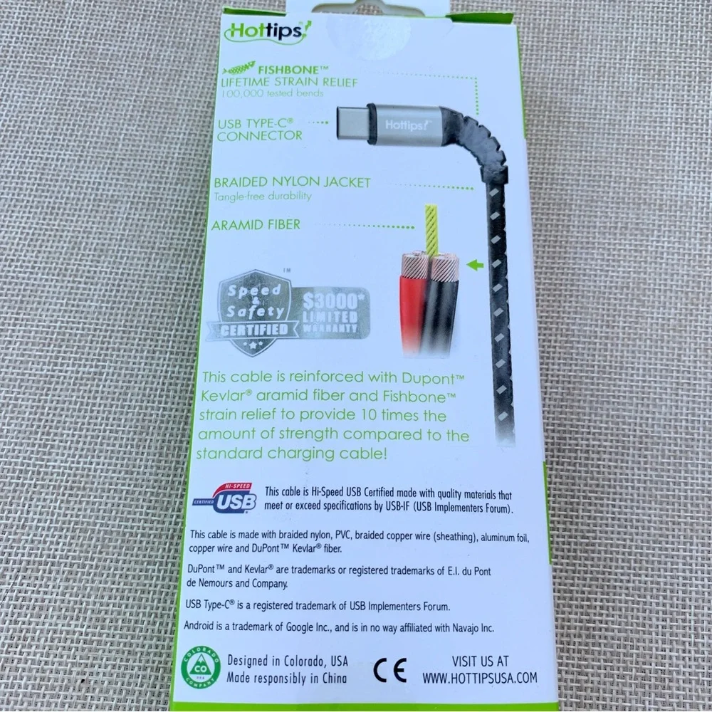 USB Type C Connector Cable 4 Ft Length New in Package